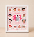 Load image into Gallery viewer, Personalize 3D Monthly Milestones Shadow Box Frame | Baby Custom Memory Frame