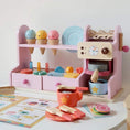 Load image into Gallery viewer, Wooden Ice Cream & Coffee Shop Playset