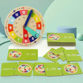 Load image into Gallery viewer, Wooden Clock Learning Set + Practice Cards