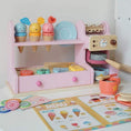 Load image into Gallery viewer, Wooden Ice Cream & Coffee Shop Playset