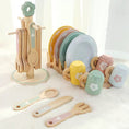 Load image into Gallery viewer, Montessori Wooden Kitchen Play Set | Pretend Play Dining Set for Kids