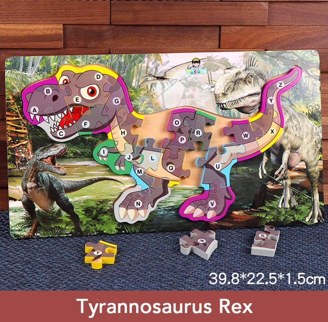 2 Wooden Puzzles Dinosaur Packs