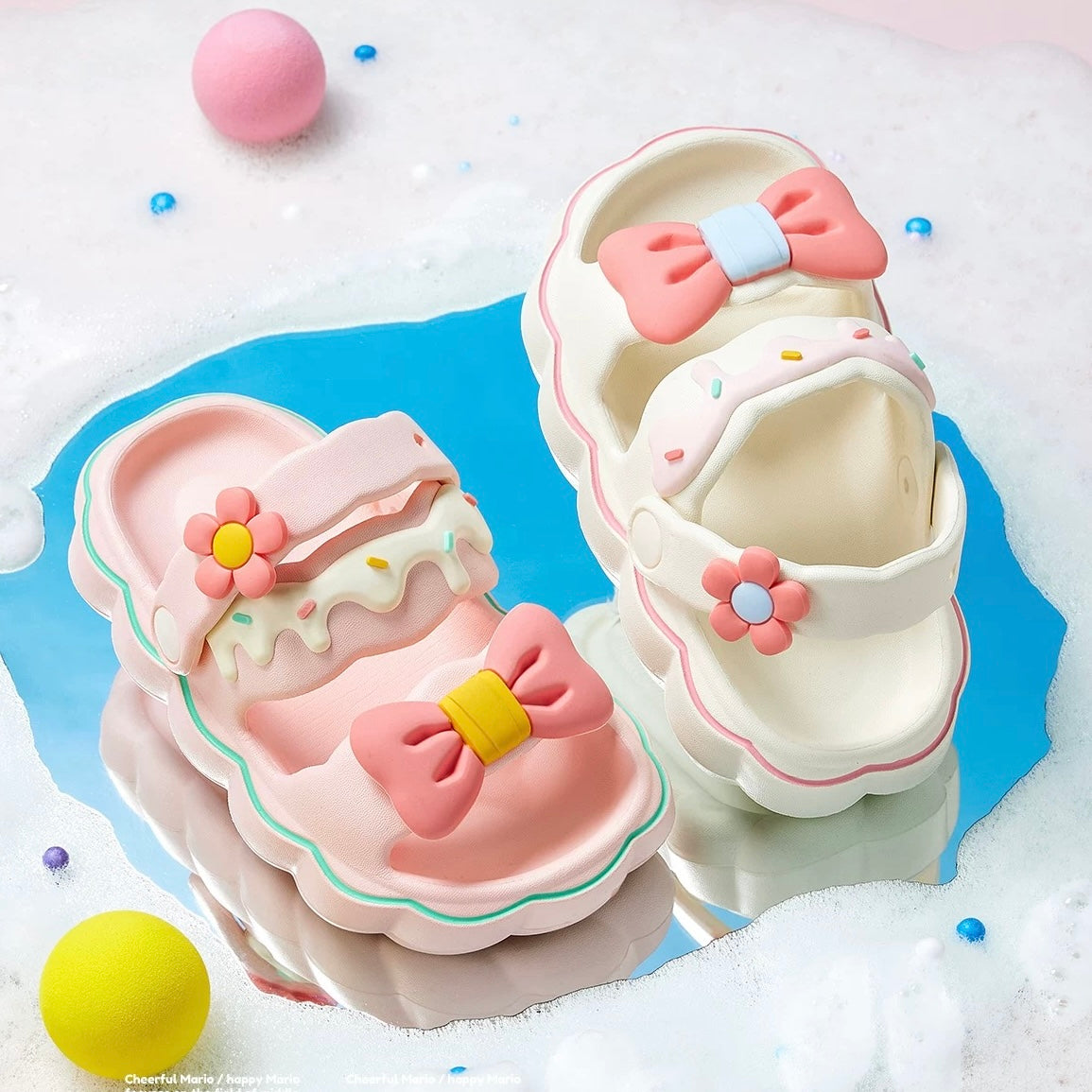 Sweet Pastel Bow Crocs