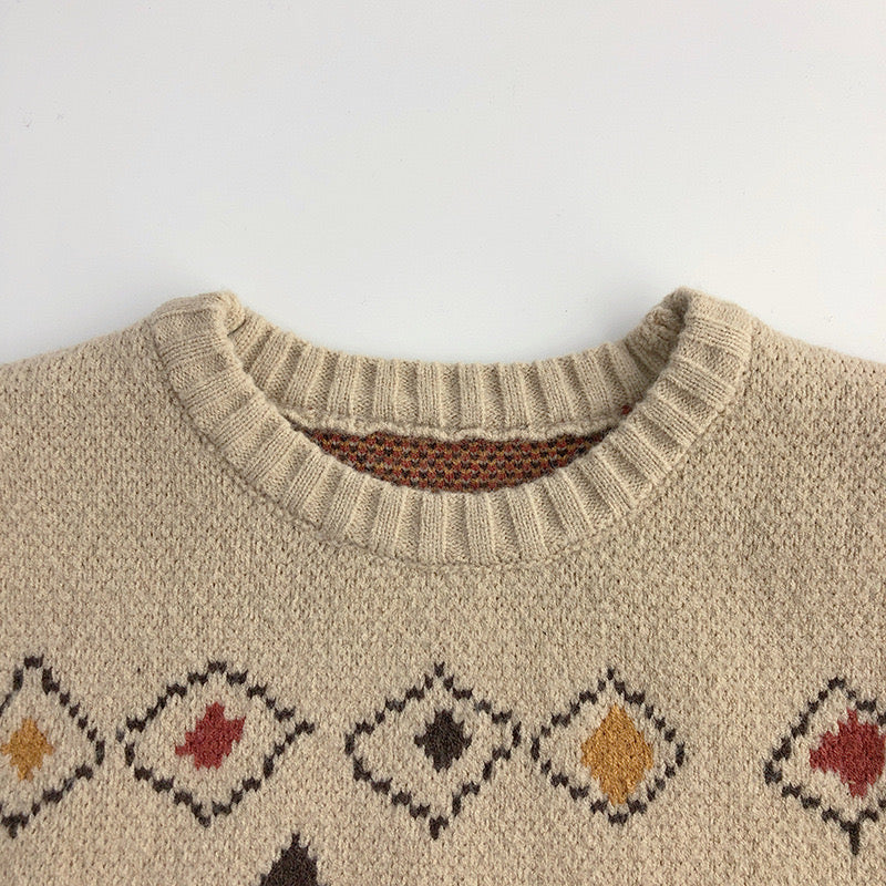 Nordic Diamond Knit Sweater