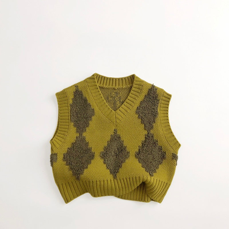 Argyle Knit Sweater Vest