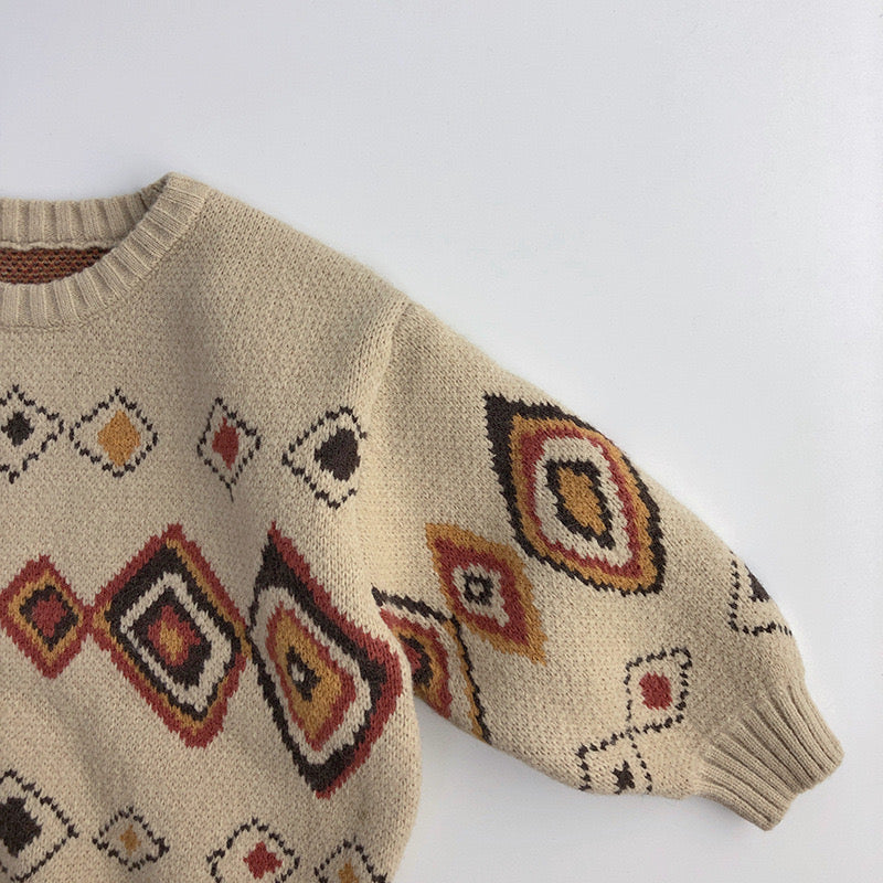 Nordic Diamond Knit Sweater