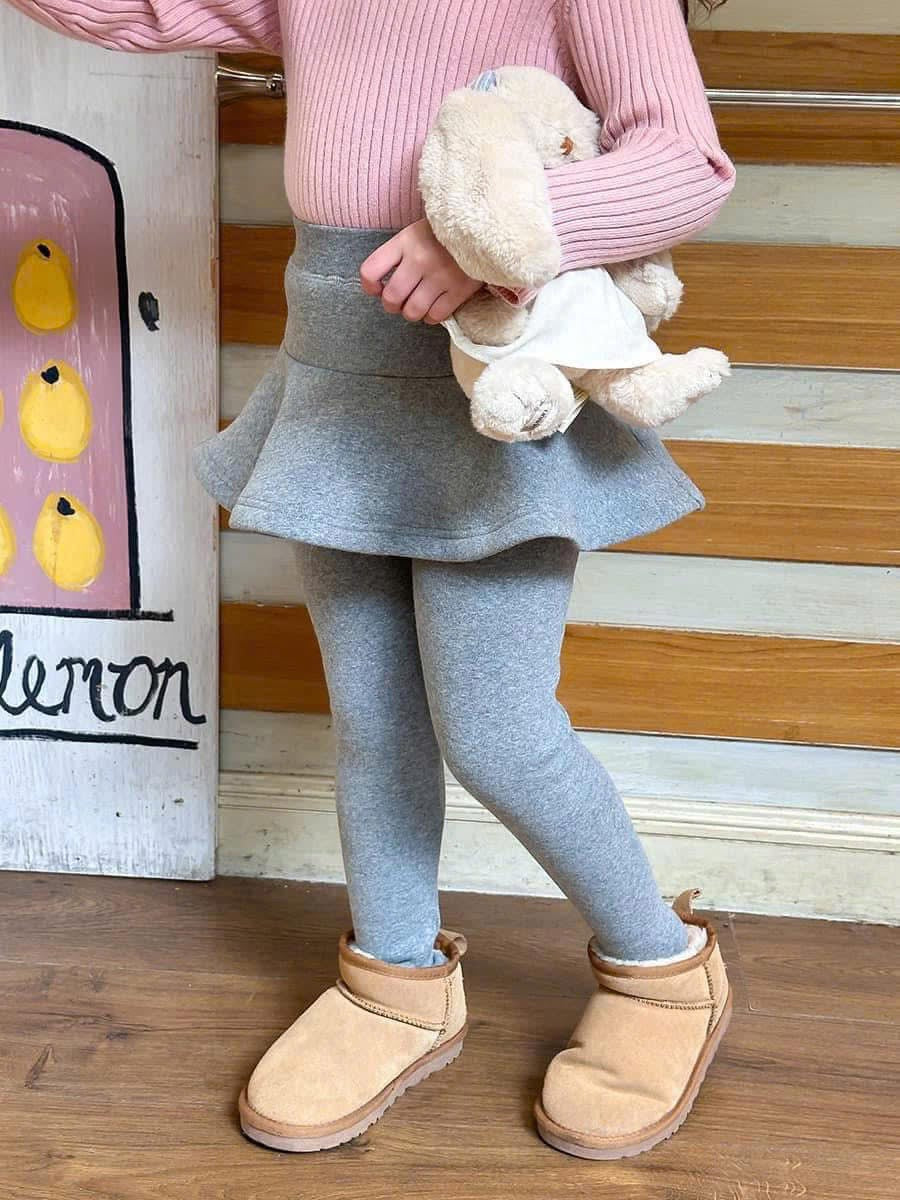 Cozy Fleece - Lined Skirt Leggings