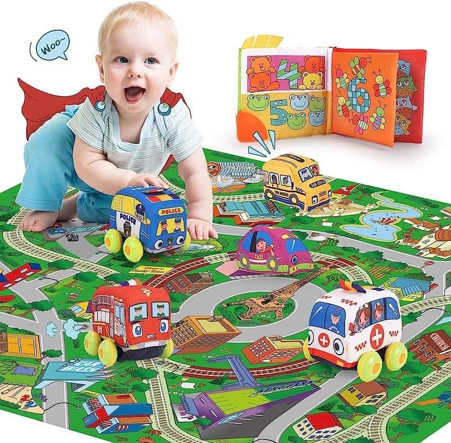 Soft Car Toys + Soft Play Mat