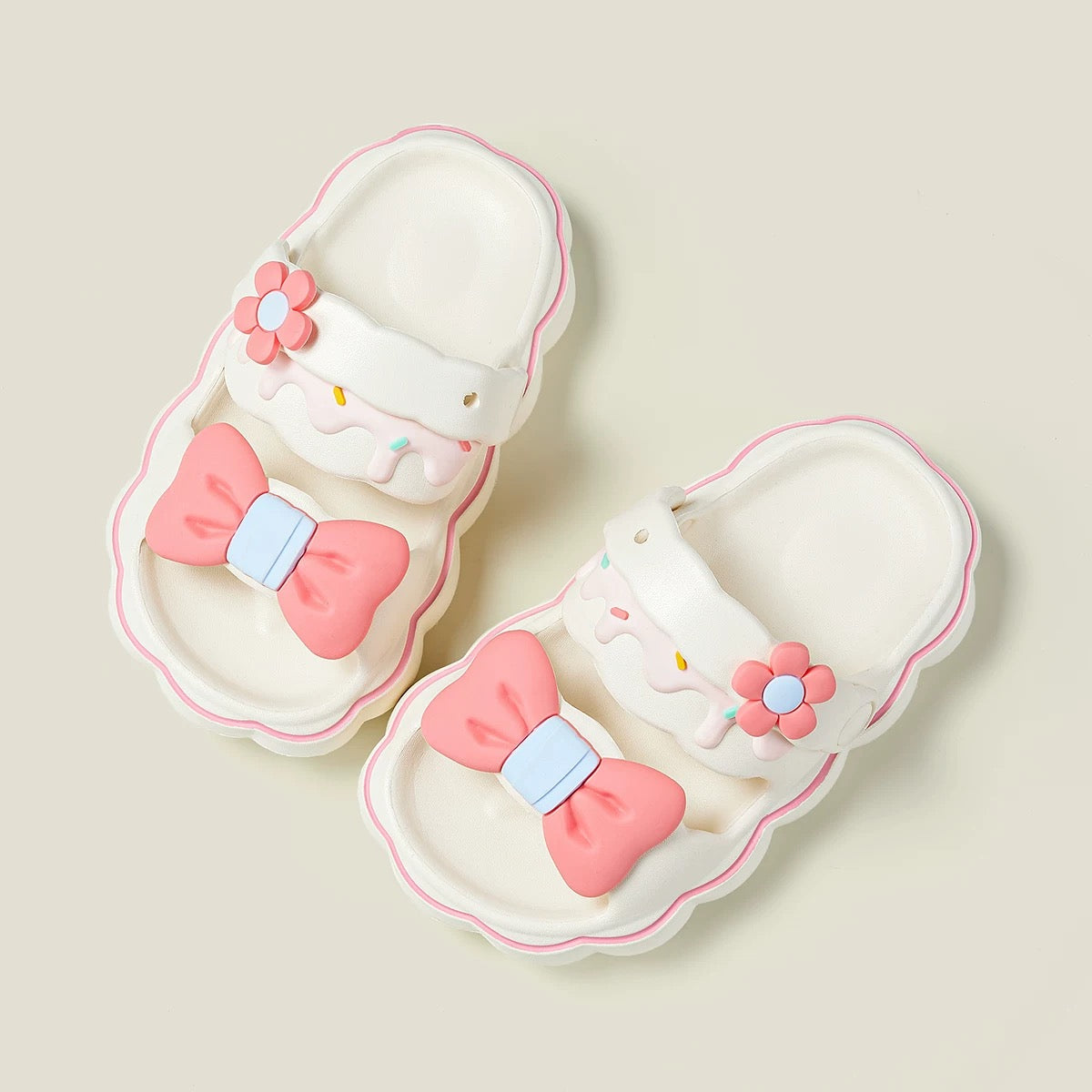 Sweet Pastel Bow Crocs