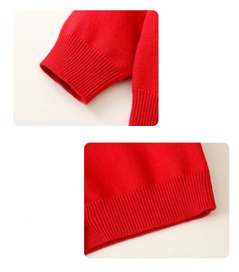 Babydoll Spring Dress & Red Cardigan