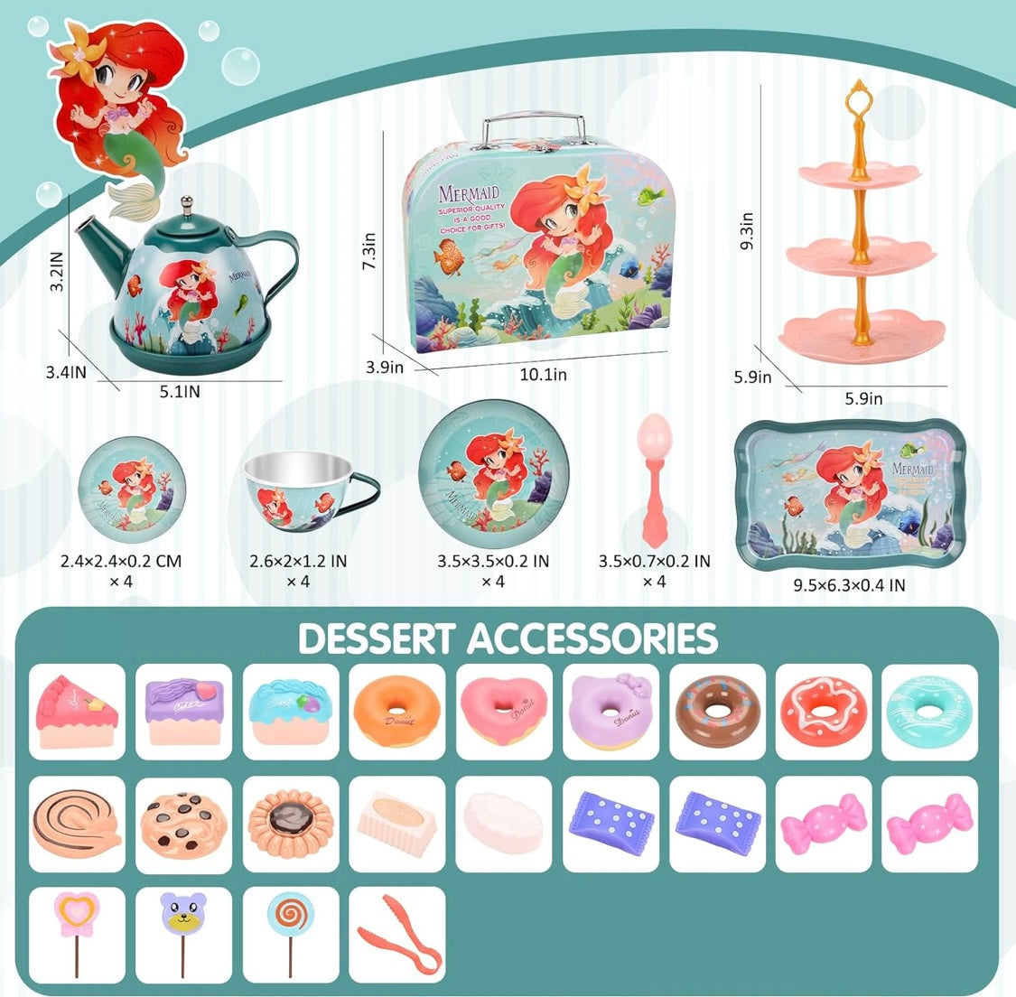 Mermaid Tea Set & Dessert