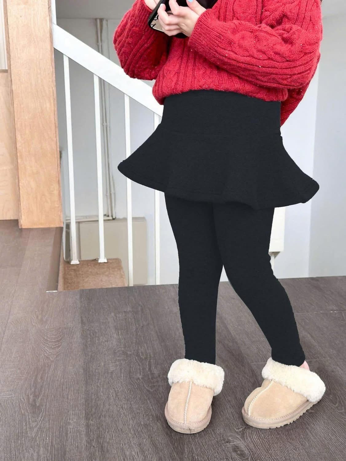 Cozy Fleece - Lined Skirt Leggings