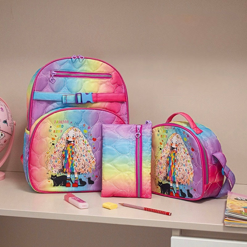 Rainbow Girl 3PCS Bagpack Combo