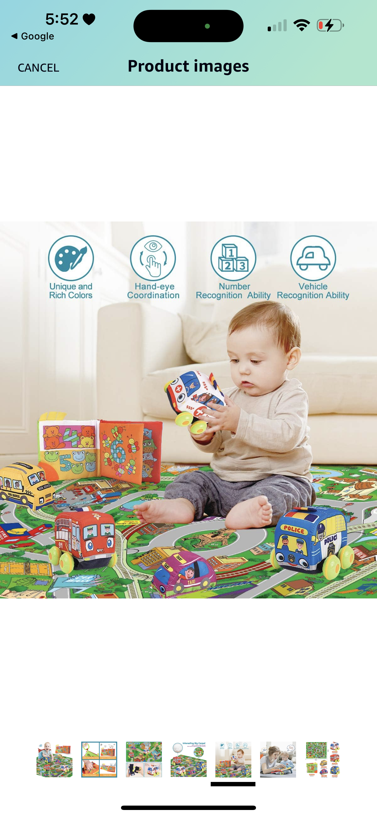 Soft Car Toys + Soft Play Mat