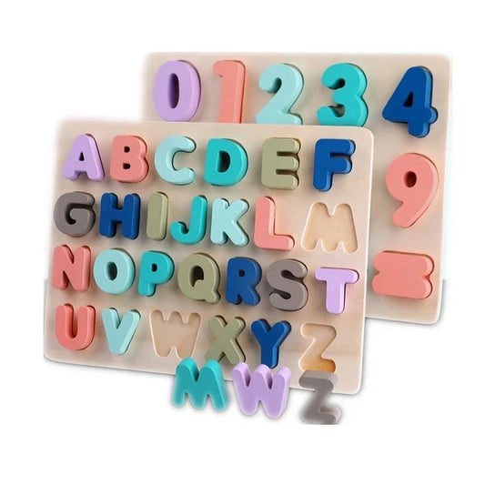 2-Packs Wooden Alphabet & Numbers
