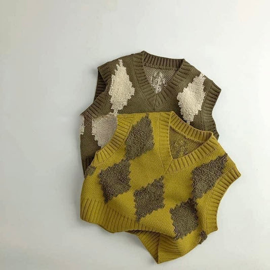 Argyle Knit Sweater Vest