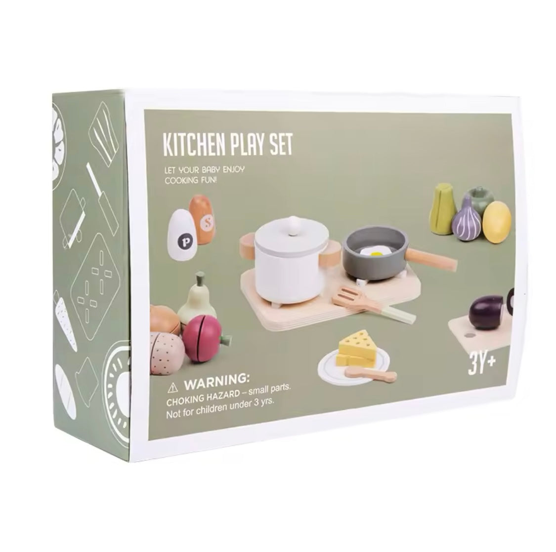 Wooden Fruits & Vegetables Play Set