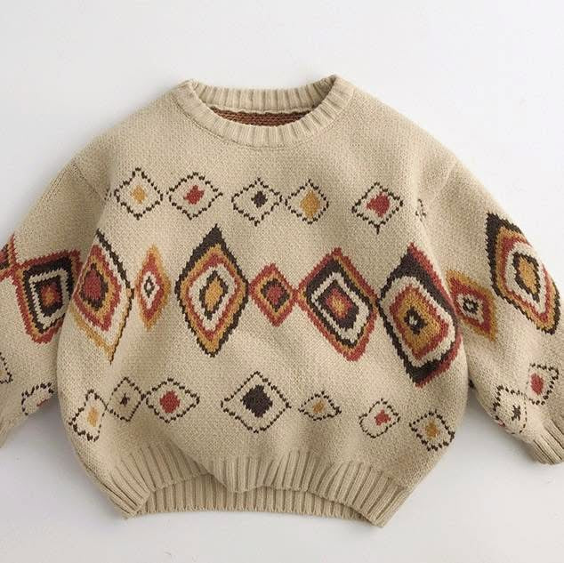 Nordic Diamond Knit Sweater