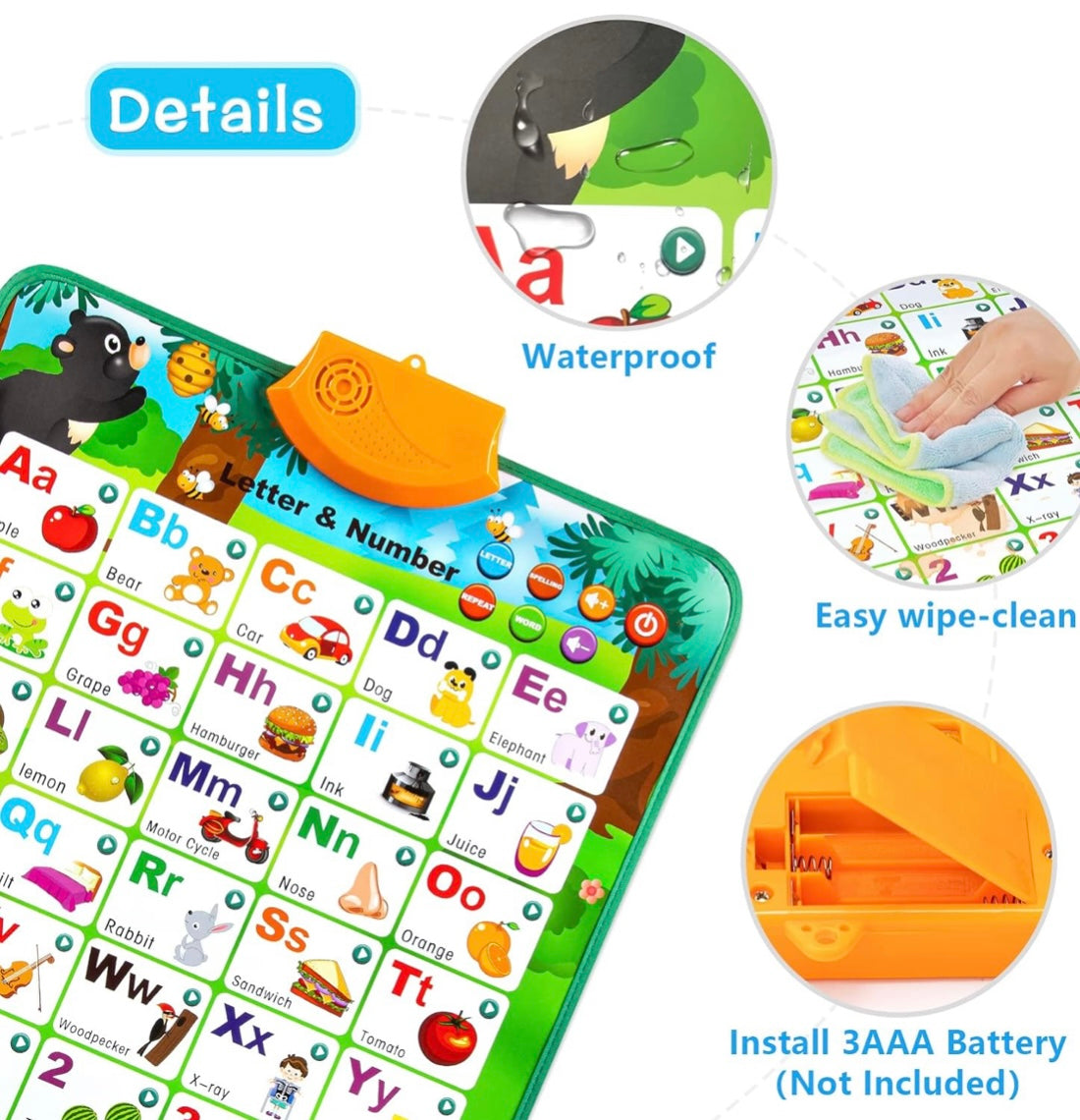 Alphabets & Animals Poster + Sound