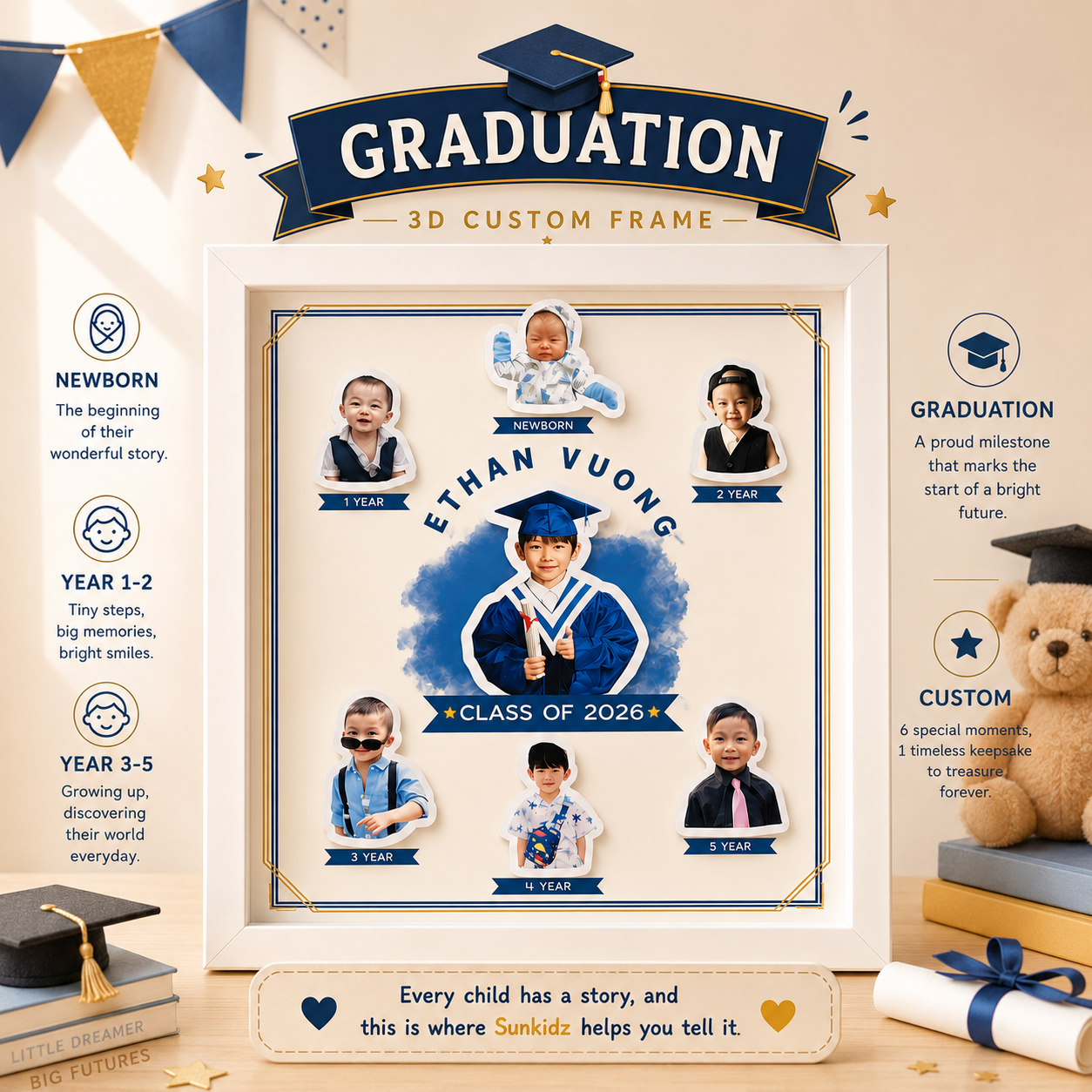 Graduation 3D Custom Frame