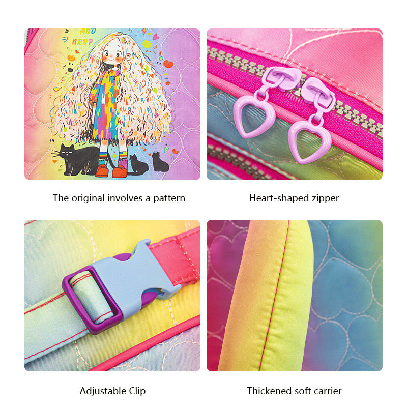 Rainbow Girl 3PCS Bagpack Combo