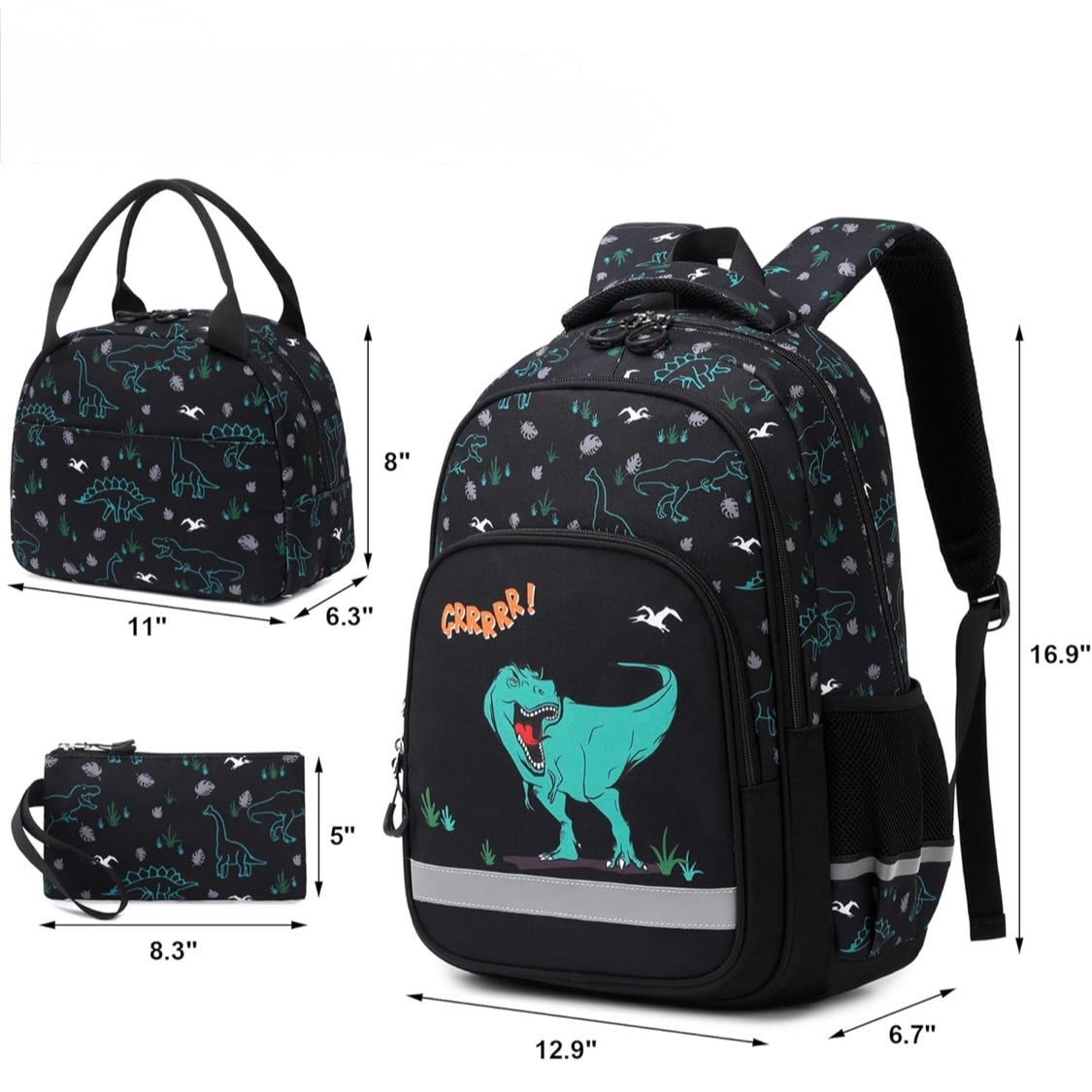 Dino Adventure Backpack 3PCS Combo