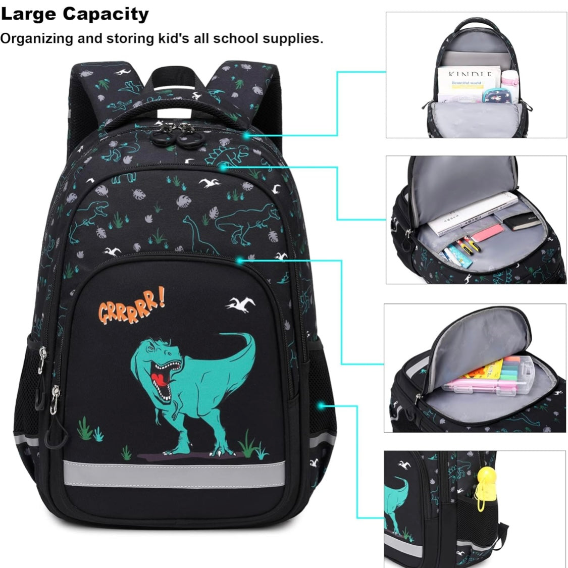 Dino Adventure Backpack 3PCS Combo