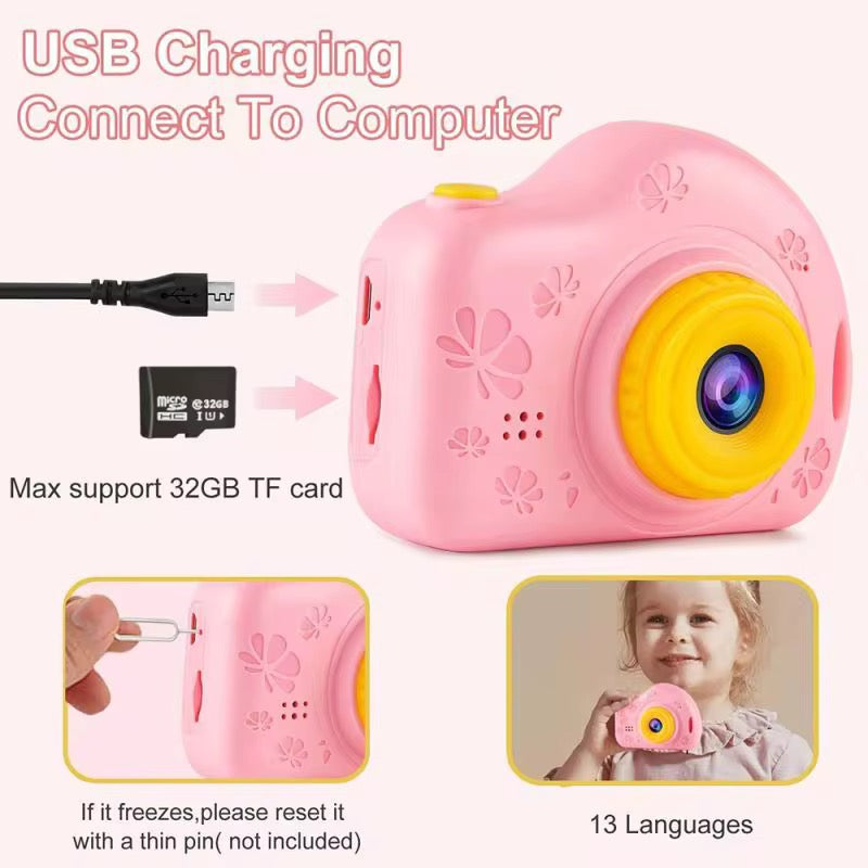 Floral Pink Digital Kid Camera
