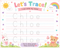 Load image into Gallery viewer, Personalized Name Tracing Worksheets | Digital Worksheet
