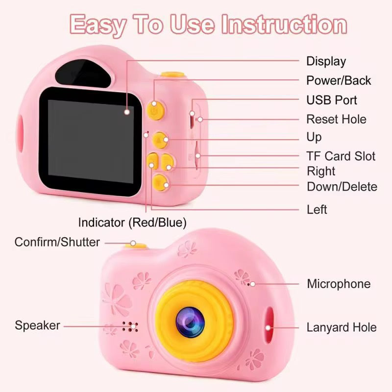 Floral Pink Digital Kid Camera