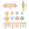 Load image into Gallery viewer, Montessori Wooden Kitchen Play Set | Pretend Play Dining Set for Kids
