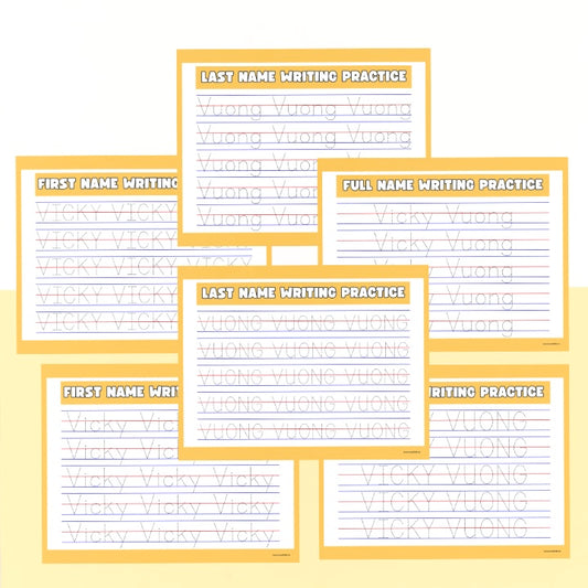 Personalized Name Tracing Worksheets | Reusable Learning Package