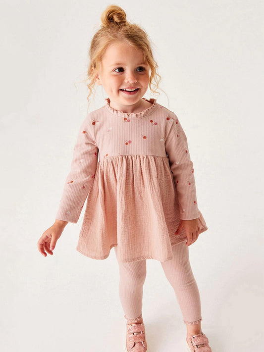 Cherry Dress + Legging Set