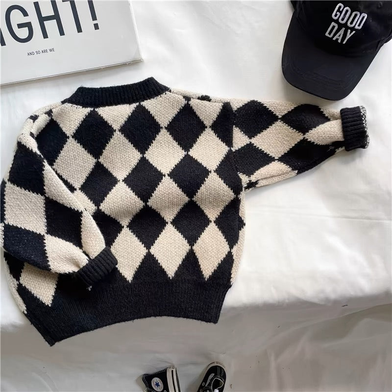 Black Pattern Sweater