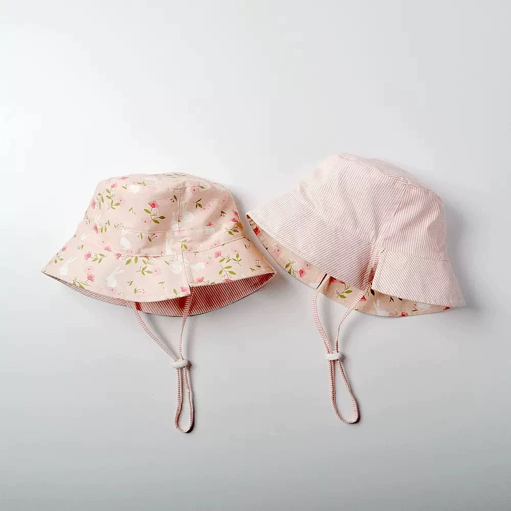 Pink Floral Reversible Bucket Hat