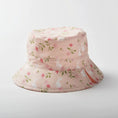 Load image into Gallery viewer, Pink Floral Reversible Bucket Hat
