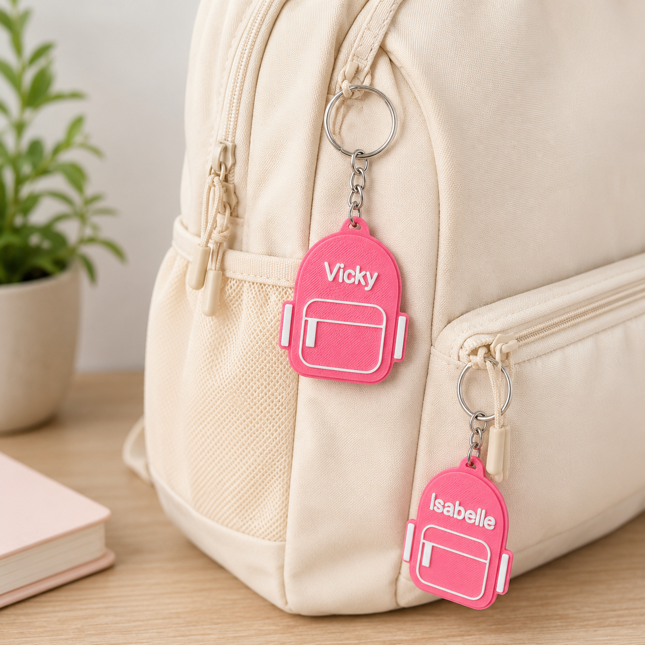 Personalized Backpack Keychain