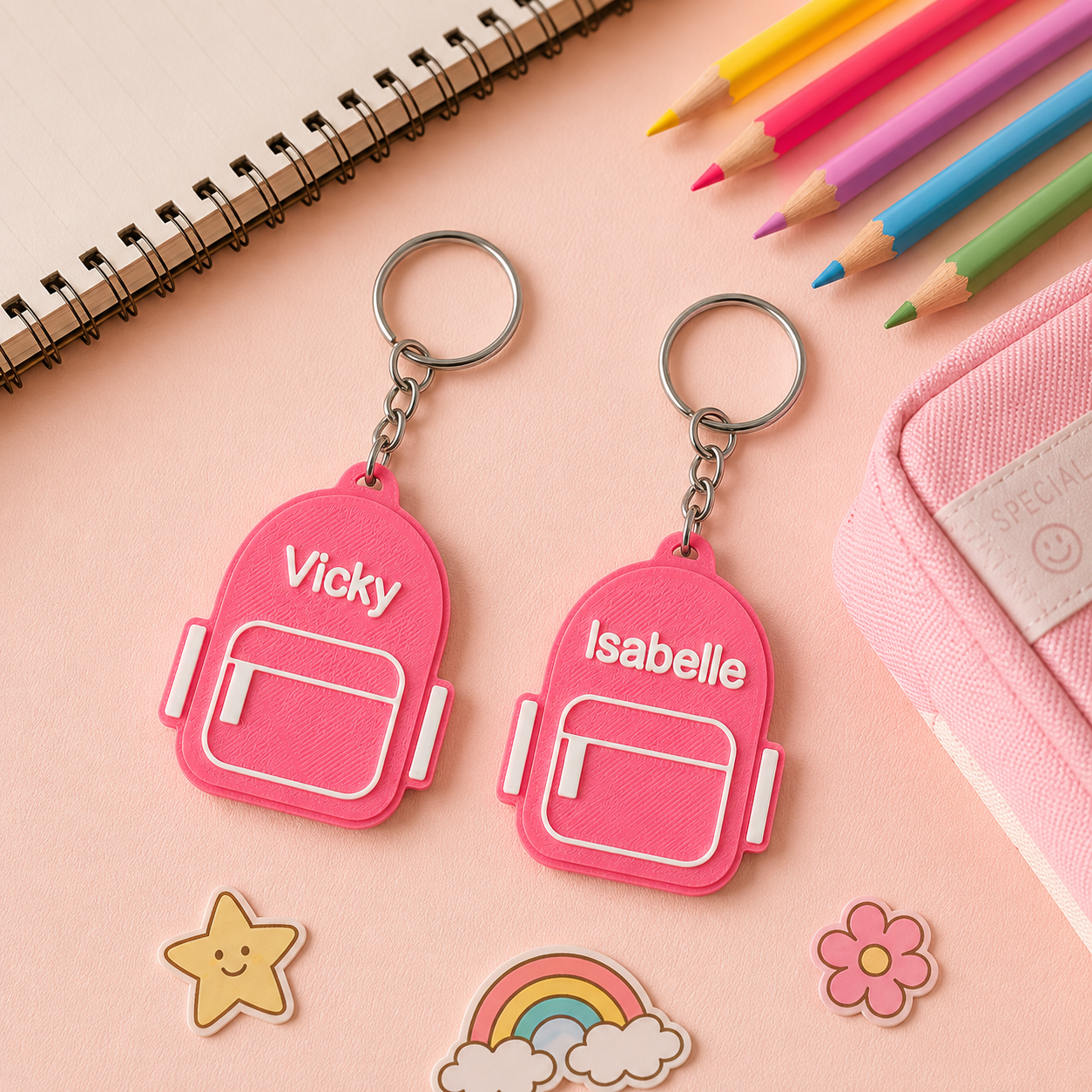 Personalized Backpack Keychain