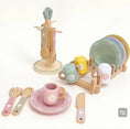 Load and play video in Gallery viewer, Montessori Wooden Kitchen Play Set | Pretend Play Dining Set for Kids
